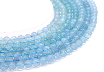 Perles Fluorite Bleue 'AA' sur fil