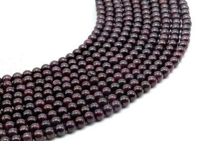 Perles Grenat sur fil