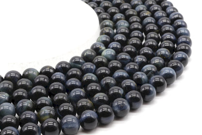 Perles Oeil de Faucon 'AA' sur fil