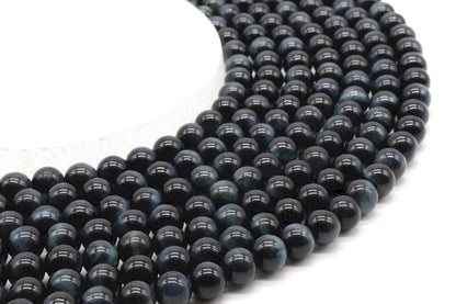 Perles Oeil de Faucon 'AA' sur fil