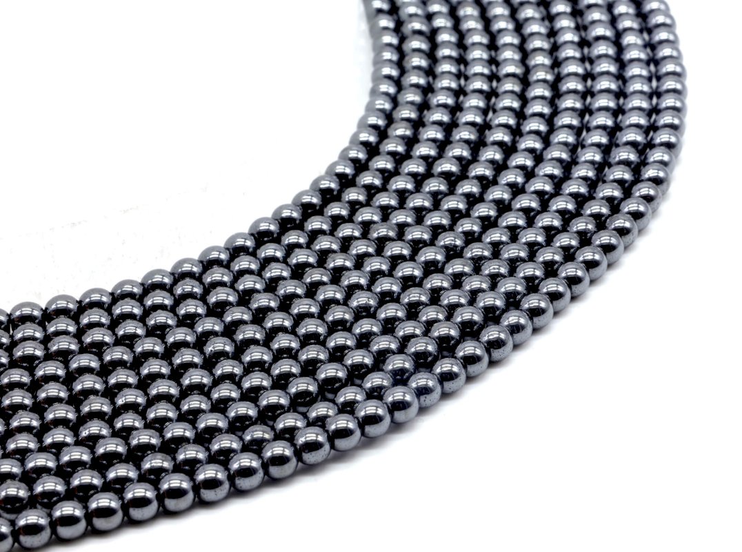 Perles Hematite sur fil