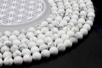 Perles Howlite sur fil