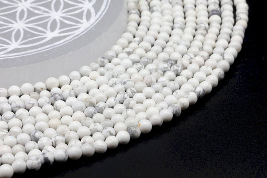 Perles Howlite sur fil
