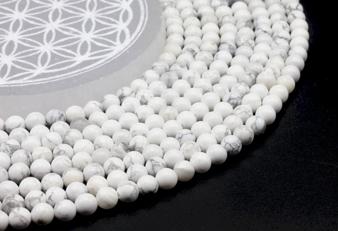 Perles Howlite sur fil