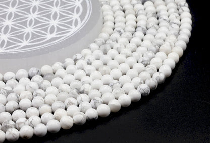 Perles Howlite sur fil