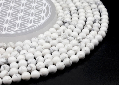 Perles Howlite sur fil