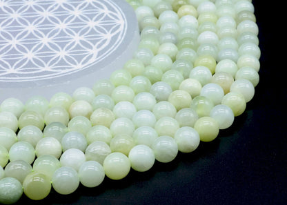 Perles Jade Verte sur fil