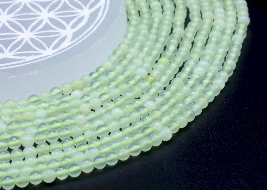 Perles Jade Verte sur fil
