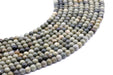 Perles Jaspe Feuille d'Argent sur fil