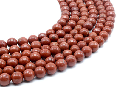Perles Jaspe Rouge sur fil