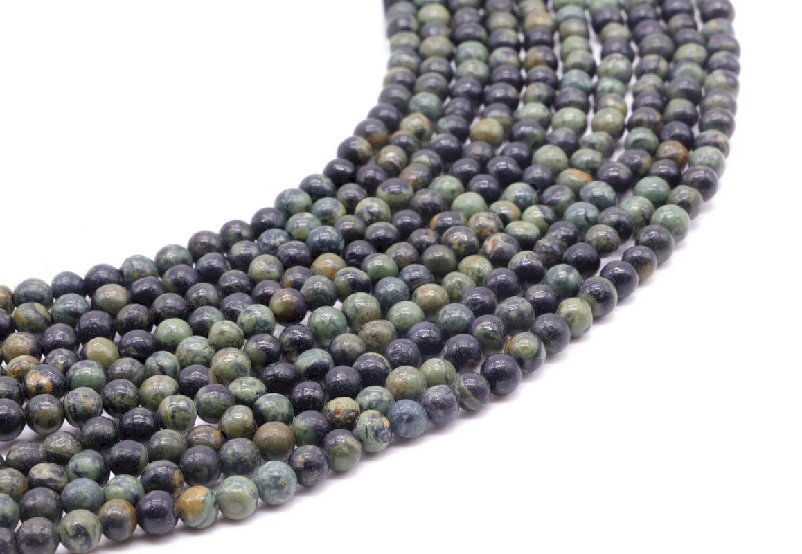 Perles Jaspe Kambaba sur fil