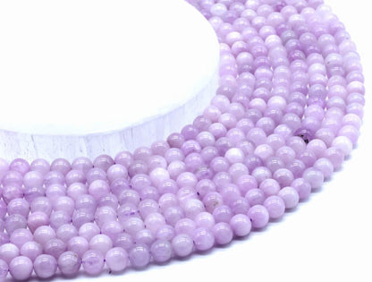 Perles Kunzite sur fil