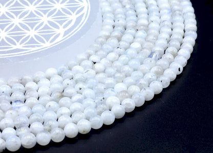 Perles Labradorite Blanche sur fil