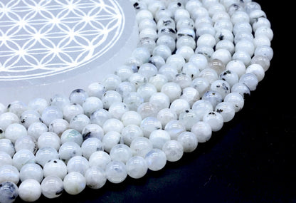 Perles Labradorite Blanche sur fil