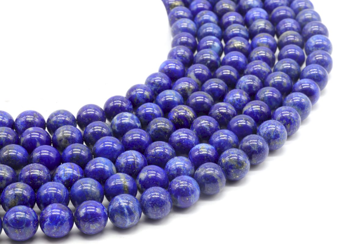 Perles Lapis Lazuli 'AA' sur fil