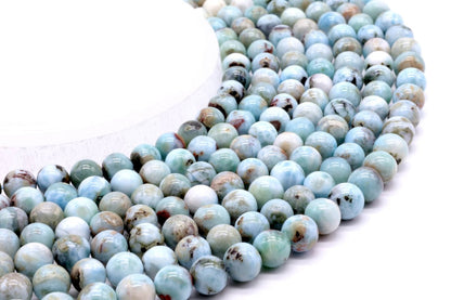 Perles Larimar sur fil