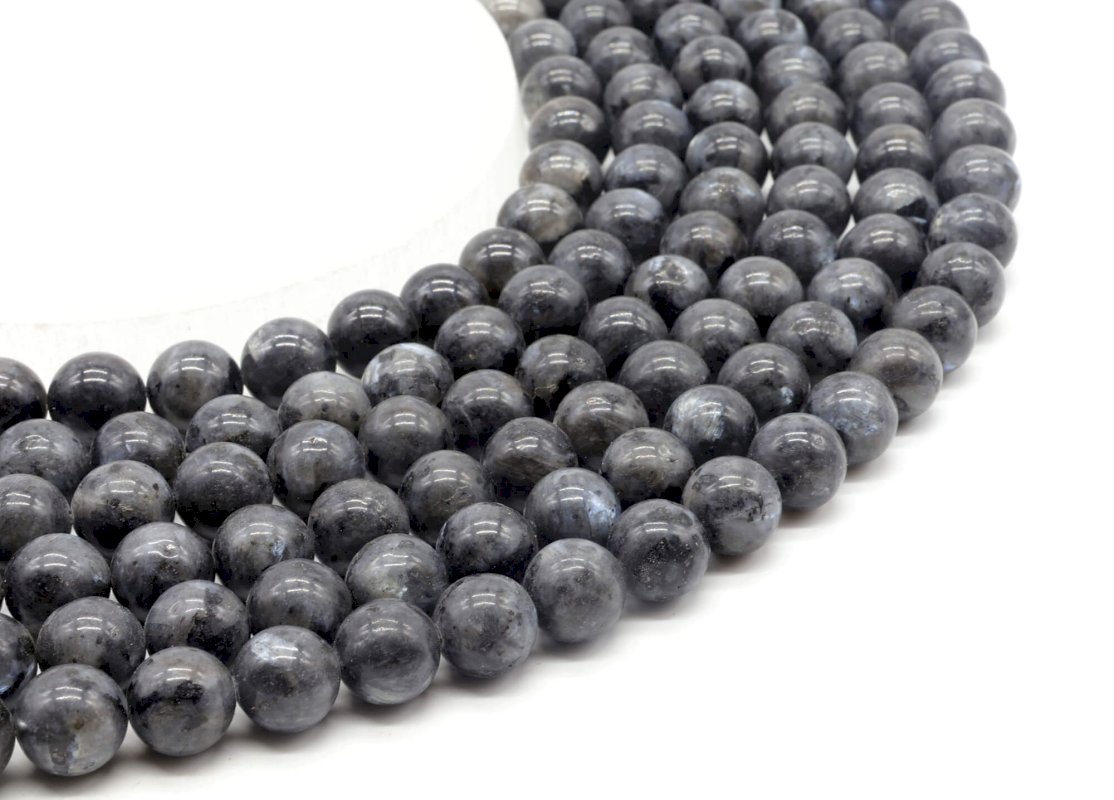 Perles Larvikite sur fil