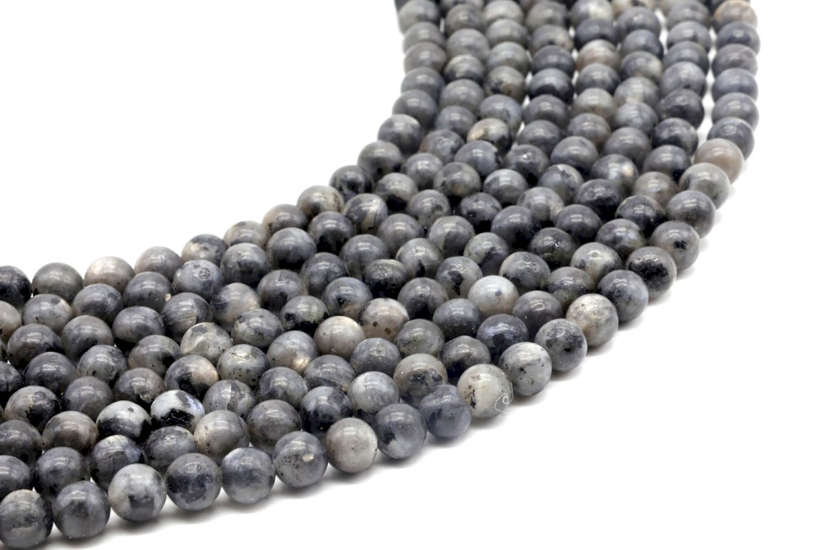 Perles Larvikite sur fil