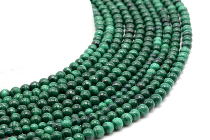 Perles 'Light' Malachite 'AA' sur fil