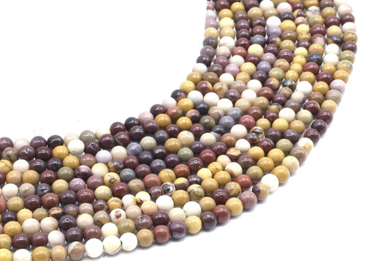 Perles Jaspe Mokaïte sur fil