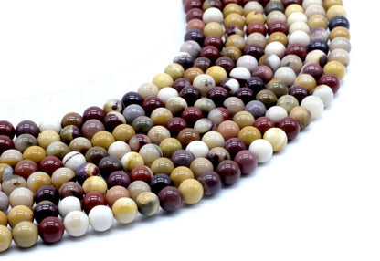 Perles Jaspe Mokaïte sur fil