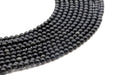 Perles Obsidienne Noire Dorée sur fil