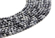 Perles Obsidienne Neige sur fil