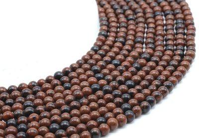 Perles Obsidienne Mahogany sur fil