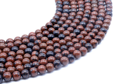 Perles Obsidienne Mahogany sur fil