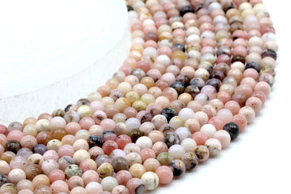 Perles Opale Rose sur fil