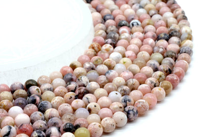 Perles Opale Rose sur fil