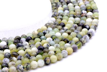 Perles Opale Verte sur fil