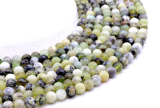 Perles Opale Verte sur fil