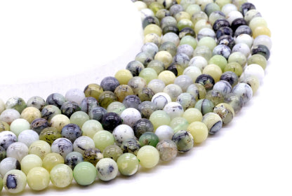 Perles Opale Verte sur fil