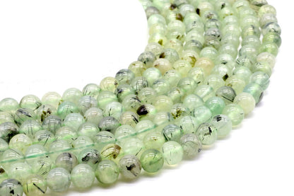 Perles Prehnite sur fil