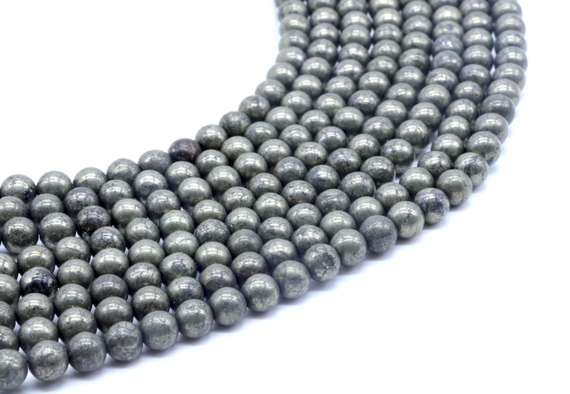 Perles Pyrite sur fil