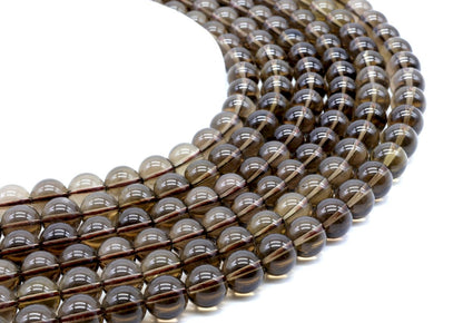 Perles Quartz Fumé sur fil