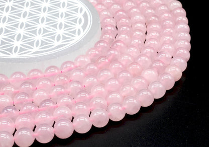 Perles Quartz Rose sur fil
