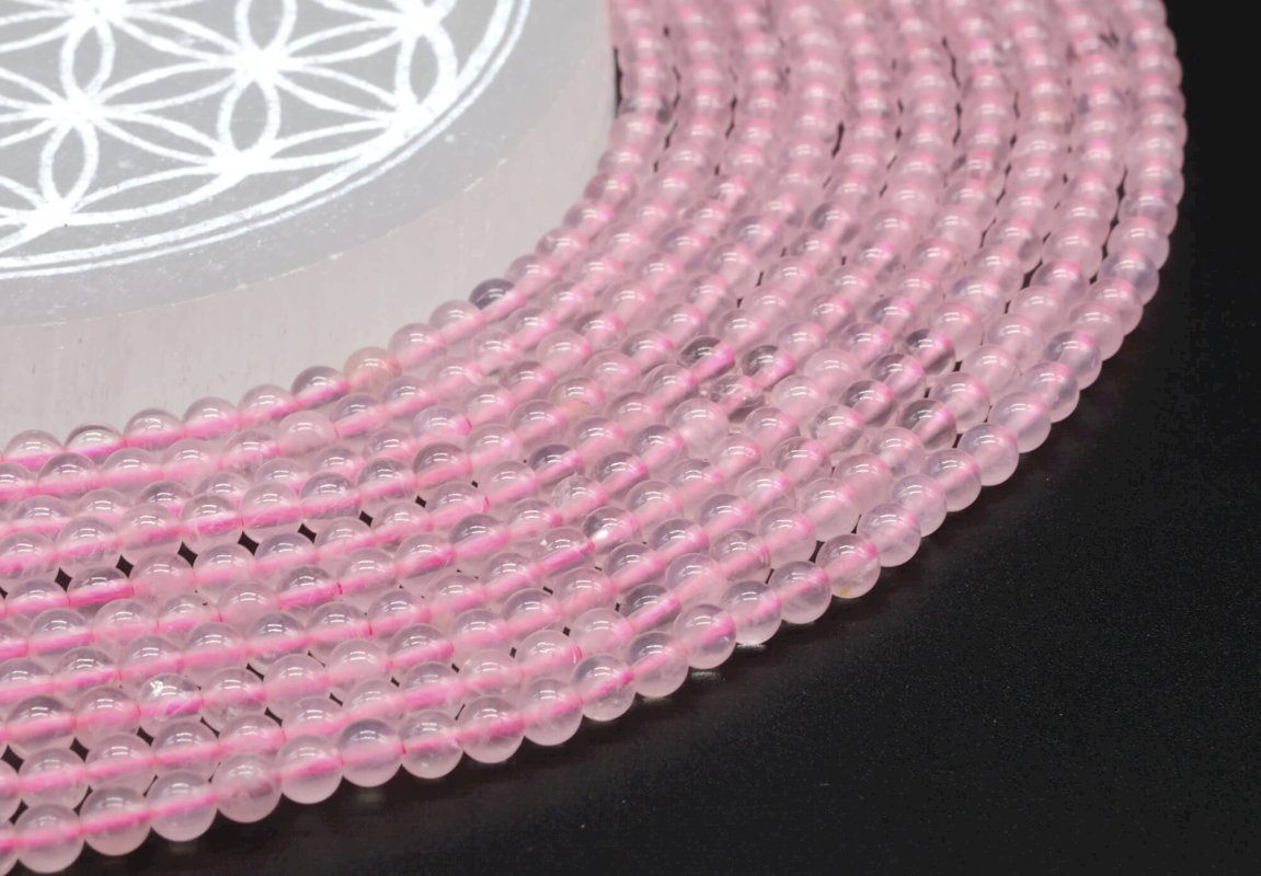 Perles Quartz Rose sur fil