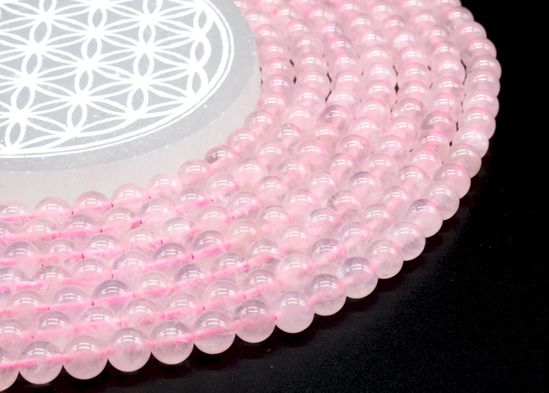 Perles Quartz Rose sur fil