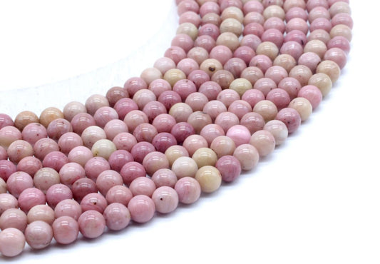 Perles Rhodonite Unie sur fil