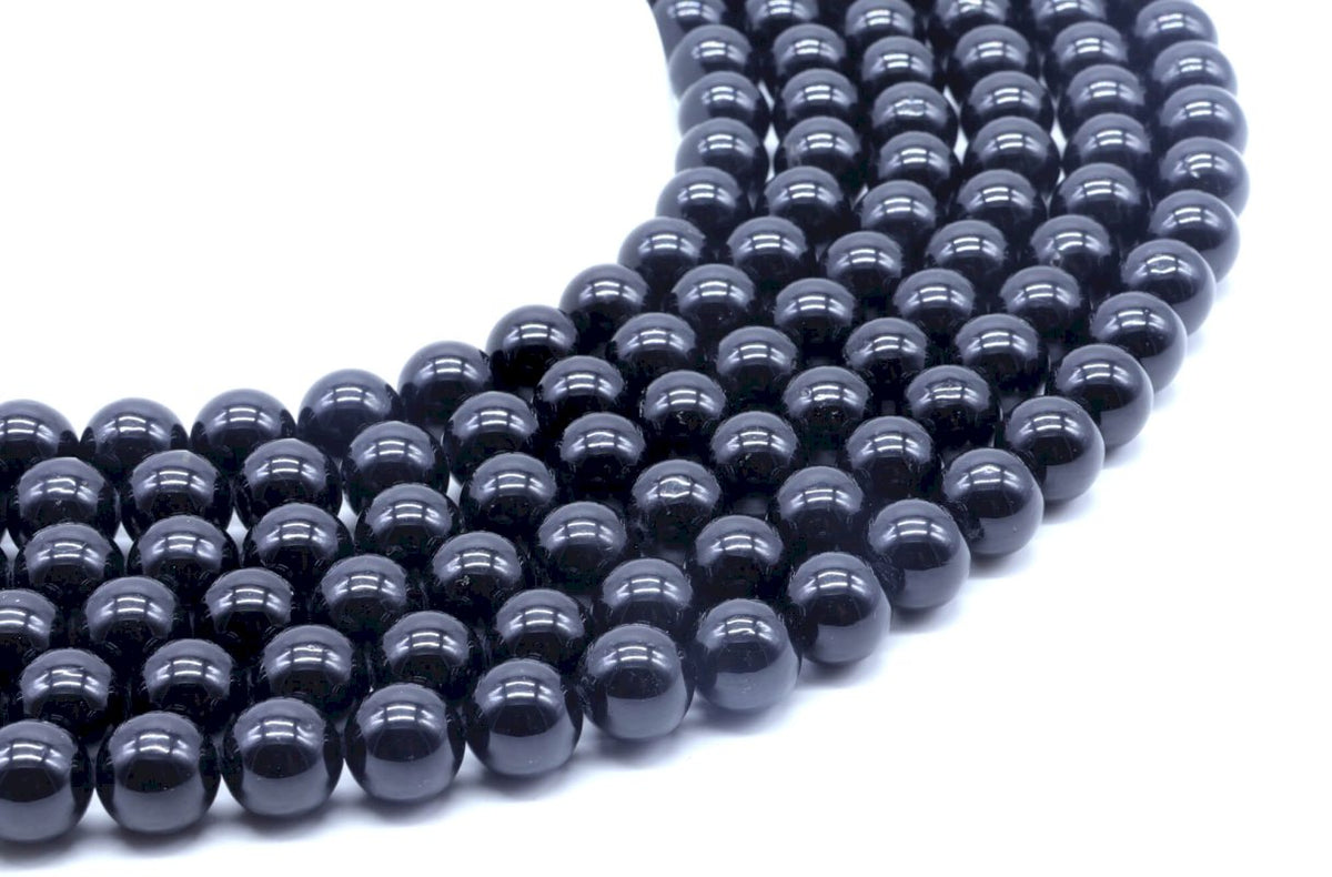 Perles Tourmaline Noire sur fil