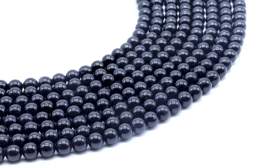 Perles Tourmaline Noire sur fil