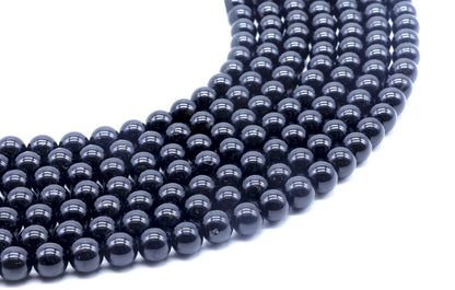 Perles Tourmaline Noire sur fil