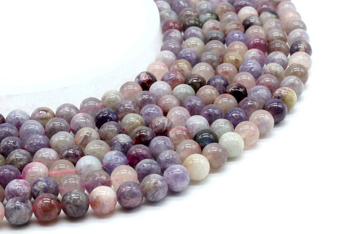 Perles Tourmaline Multicolore sur fil
