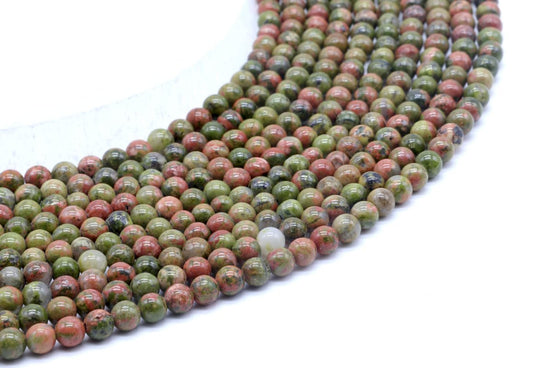 Perles Unakite sur fil