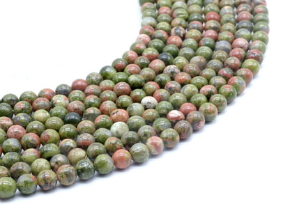 Perles Unakite sur fil