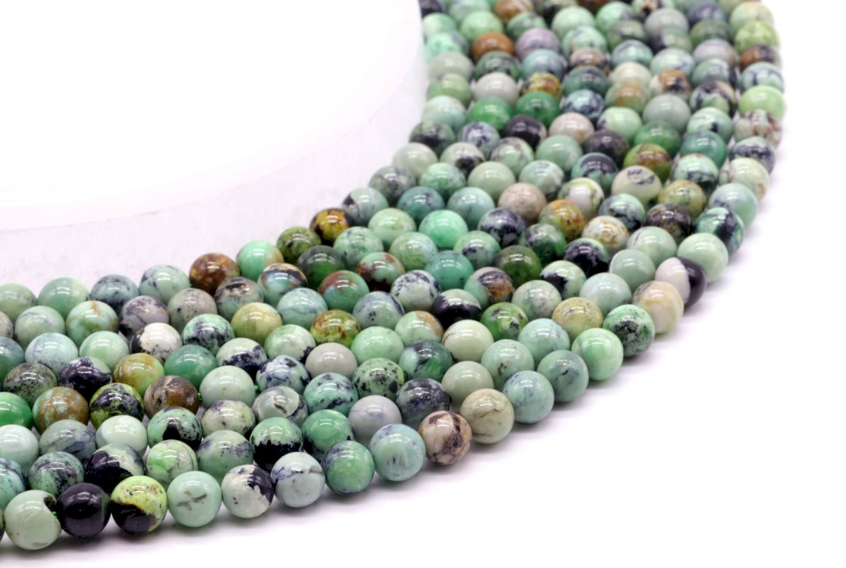 Perles Variscite sur fil
