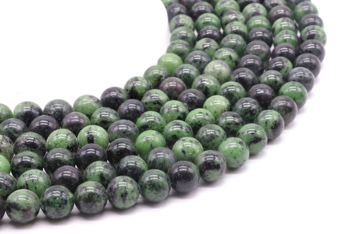 Perles Rubis Zoïsite sur fil