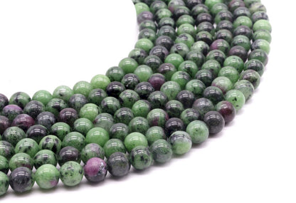 Perles Rubis Zoïsite sur fil